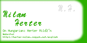 milan herter business card